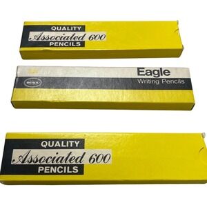 Vintage Eagle‎ Associated 600 Writing Pencils Berol Corporation 3 Boxes NOS USA